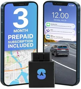 Spytec Plug-in GPS Car Tracker w/ 3 Month Service, No Fees, GPS Tracking for Vehicles, Trucks, & Family Safety, Easy Installation, Speed Monitoring, Location History, USA & Worldwide Tracking