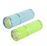 LitezAll Glow in The Dark Flashlight | Rubber Coated Mini Flashlight LED Flashlight | Battery Operated Mini Flashlights for Kids and Pocket Flashlight Gifts for Men | 2 Pack, Batteries Included