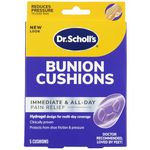 Dr. Scholl's BUNION CUSHION with Duragel Technology, 5ct. Cushioning Protection Against Shoe Pressure and Friction That Fits Easily in Any Shoe For Immediate and All-Day Pain Relief