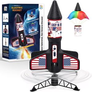 ROHSCE Rocket Launcher for Kids 8-12, Electric Powered Toy Rocket Launcher, Motorized Air Rocket Toys with Parachute Outdoor Toys for Kids Ages 6-8, Launch up to 200 ft Birthday Gift…