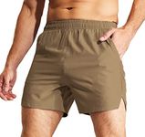 MIER Men's Workout Running Shorts Quick Dry Active 5 Inches Shorts with Pockets, Lightweight, Breathable