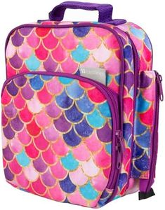Bentology Insulated Lunch Box w Snack Pocket and Water Bottle Holder - Boys Girls and Kid's Lunchbox Tote Keeps Food Hotter or Colder Longer - Bag Fits Most Bento Boxes and Containers