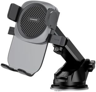 Kratos Grip X4 Dashboard & Windshield Car Mobile Holder with Strong Suction Cup | 360° Rotational Head | Stable & Secure Phone Mount | Compatible with Most Smartphones – Black
