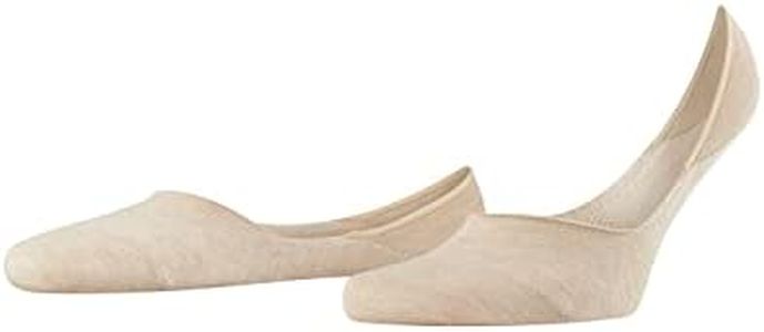 FALKE Men's Invisible Step Medium Cut M In Cotton No-Show Plain 1 Pair Liner Socks, Beige Sand Melange 4650, 8.5-9.5