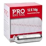 Pro Bike Tool 16g Co2 Cartridges - Threaded, Fast Tire Inflation for Road, MTB, Cyclocross, Gravel, Hybrid, Commuter Bikes - Durable, Portable, Essential for On-The-go Repairs