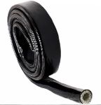 1-3/4" ID 10ft Heat Shield Sleeve Automotive & Wire Thermal Insulation Shield - Silicone Coated Fiberglass Fire Sleeve Resistant High TEM Protection for Fuel Line, Brake Lines & Wiring Harnesses