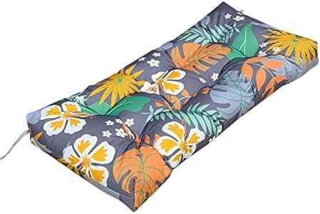 Srutirbo Outdoor Bench Cushion 51”x 19” Waterproof Floral Printed Garden Patio Bench Seat Cushion Swing Cushion for Wicker Loveseat Settee, Patio Furniture (Flower)