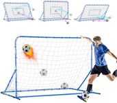 6x4FT Dual-mode Soccer Goal & Rebounder Net,Premium Durability for Intense Shooting Training,Quick-Switch Angle Soccer Training for Control,Passing Practice,Easy Setup Soccer Gifts for Kids Teen Adult