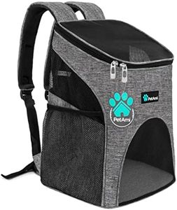 PetAmi Small Dogs and Cat Backpack Carrier, Airline Approved Pet Backpack Carrier, Ventilated, Safety Strap, Buckle Support Designed for Hiking Travel Camping Outdoor, Max 18 lbs (Heather Gray)