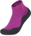 WHITIN Socks That Look Like Shoes Hostital Slipper Dance Sock for Women Minimalist House Tennis Driving Indoor Yoga Ballet Sticky Volleyball Size 9 Ladies Wide Width with Rubber Soles Sockshoes Sneakers Purple