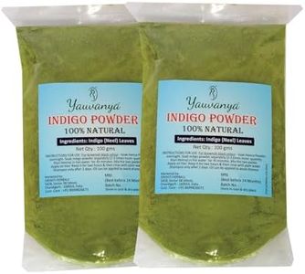 Yauvanya Pure Indigo Powder for hair (2 X 100 Gms) Indigofera Tinctoria to color your hair | Brown to Black shades