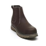 Apache Workwear Men's Flyweight Dealer Safety Boot | UK Size 9 | Brown Water Resistant Safety Shoe | Toe Cap and Mid Sole Protection | Lightweight and Comfortable Easy Entry