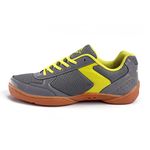 Nivia Flash Shoe Badminton Shoes for Mens, Rubber Sole with PVC Synthetic Leather Upper and mesh for Sports, Badminton, Volleyball, Squash, Table Tennis, (Dark Grey) UK-9