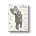 Compendium Boxed Note Cards – So Much Gratitude – 12 Note Cards for Appreciation & Friendship with Adorable Duckling and Bear Cub Illustrations