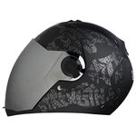 Steelbird SBA-2 Strength Stylish Bike Full Face Helmet ( Medium 600 MM, Matt Black Grey with Chrome Silver Visor )