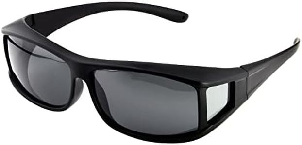 ACTIVE SOL Überzieh-Sonnenbrille für Herren | Sonnen-Überbrille UV400 | polarisiert | Fit-over Polbrille für Brillenträger (schwarz matt)