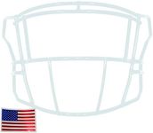 Green Gridiron - SF-2EG-SW for Riddell SpeedFlex + Chrome US Flag Helmet Decal (White)