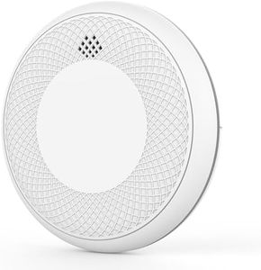 Runidur Smoke Detector, Built-in 10-Year Battery Photoelectric Smoke Fire Alarm for Home with LED Indicator & Silence Button, 1 Pack