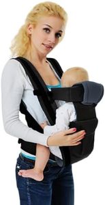IULONEE 4-In-1 Carrier Baby Carrier Mini Ergonomic Toddler Wrap Carrier Front & Back Carry Baby Carriers Toddler Carrying Backpack Toddler Sling Carrier For Newborns And Older Babies 3.5-20 Kg (Blcak)