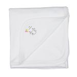 Little Peaches Pure Cotton Wrapping Towel for Baby, Baby Swaddle for Newborn Towel, Baby Wrapping Towel, 0-3 Years, 100 cm x 100 cm, White