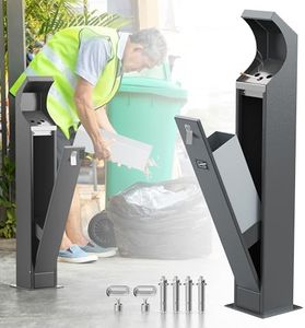 Standing Cigarette Butt Disposal,Receptacle,Ashtray,Bin,Fireproof, Prevention of Waterlogging, Corrosion Resistant, Smokeless, Suitable for Shop Entrance,Outdoor,Offices,Smoking Areas.Grey