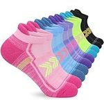 KOOOGEAR Womens Running Trainer Socks,5 Pairs Cushioned Sports Socks Anti Blister Cotton Ankle Socks Low Cut Breathable Moisture Wicking Cotton Socks