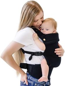 Ergonomic Hip-Healthy Baby Carrier, Front and Back Carry, 7-35 lbs, Black