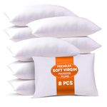 Oliver Bedding Soft Support Hotel Pillows 8 Pack, Designed For Ultimate Luxury Sleep Experience with Hypoallergenic and Dust Mite Resistance, Premium Quality Hotel Pillow (8)