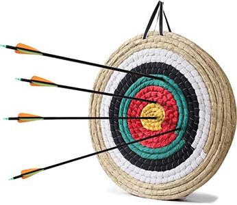 Bersaglio per tiro con l'arco Bersaglio ad arco di paglia fatto a mano da 50 cm,3 strati,Balestra Professionale Pratica arco e frecce per Bambini,Adulto.