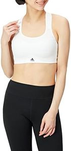 Adidas TRN Alpha NQ206 Women's Sports Bra, High Support Bra, White/Black (HC5399), L-B(AA-Bcup)