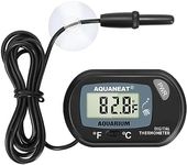 AQUANEAT Aquarium Thermometer, Reptile Thermometer, Fish Tank Thermometer, Digital Thermometer, Terrarium Water Temperature Test, with Large LCD Display (1 Pack)