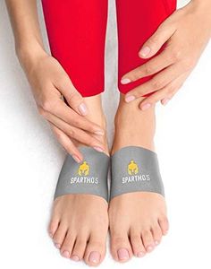 Sparthos Plantar Fasciitis Support - Arch Compression Sleeve - Foot Feet Brace, Ankle Pain Relief, Night Splint - Planter Plantars Fascitis Faciatis - for Men and Women (Gray-XL)