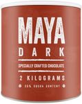 Maya Drinks Dark Hot Chocolate Cocoa Powder - Home, Cafe, Business Shop (Vegan, Gluten Free, No GMO's) (2KG Resealable Tub)