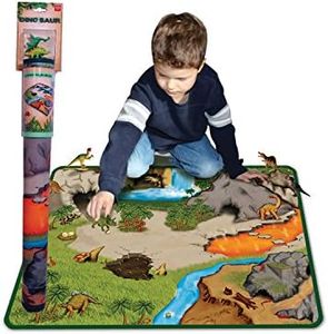 Neat-Oh! Dinosaur Prehistoric World 2-Sided Playmat w/2 dinosaurs