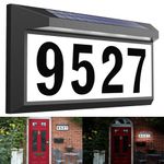 Solar Address Sign House Numbers Light,Solar House Number Address Plaque for House Number with 3 Modes Lighting,Auto on/off,Bright Waterproof Solar Powered Lights for Outside Home Garden Yard Street