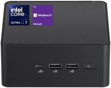 ASUS NUC 14 Pro AI Mini PC, Intel Ultra 7 155H Mini Desktop, 64GB DDR5 RAM, 4TB PCIe SSD, Thunderbolts, HDMI, RJ-45, Wi-Fi 6, Windows 11 Pro, Black, Support AI/8K/Gaming