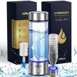 Silreck Premium Hydrogen Water Bottle - 420ml Up To 5000 PPB | Mineral Water bottle Compatible Hydrogen Generator | BPA-Free hydrogen bottle Rechargeable With Luxury Gift Box & Cleaning Brush