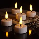 Flameless LED Tea Lights Candles, 12pcs Flickering Flameless Candles Battery Operated LED Candles for Wedding Home Xmas Decor Birthday Halloweens