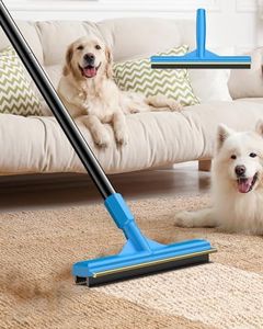 57''Pet Hair Removal Tool,Adjustable Long Handle Carpet Rake Cat Dog Hair Remover,Innovative Design Pet Hair Deep Carpet Cleaner Scraper for Fur Rug,Stairs,Couch& Hard-to-Reach Places (Extra Large)