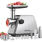 AIRMSEN Meat Grinder 5 in 1, Tomato Press - Cheese & Vegetable Grater - Sausage Maker - Kibbeh Maker - Electric Meat Grinder for Home Kitchen Use