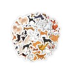 ISEE 360® Set of Cute Puppies Scrapbook Sticker for DIY Notebooks Diary Journal Laptop Mobiles Decorative Vinyl Printed Stickers (A4 Size)