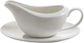 Maxwell & Williams White Basics JX58260 Gravy Boat and Saucer 260 ml in Gift Box