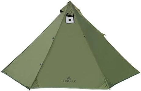 Longeek Tente de Camping 4 Personnes Ultraléger Imperméable avec Trou Poêle à Bois 4 Saisons Tipi