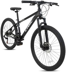 CYBIC Mountain Bike, Front Suspension Mountain Bike, 21-Speed Disc, Youth/Adult Mens Womens Trail Commuter City Bicycles (Black-Iron, 26IN)