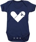 Hippowarehouse Skateboard heart baby vest bodysuit (short sleeve) boys girls