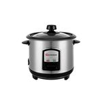 SQ Professional Lustro Rice Cooker Electric with Automatic Cooking, Warmer Function Cook Healthy Rice with Removable Non-Stick Bowl, Measuring Cup & Spatula 0.8L - 350W