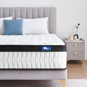 slily Matelas 140x190 26cm Épaisseur Matelas 140x190 Ressorts ensaches- Soutien Ergonomique 7 Zones,H4 Dureté Moyenne, Respirantt,Matelas Mousse à Mémoire de Forme Haute Densité,Matelas 2 Personnes