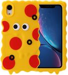 3D Pizza Monster Case for iPhone XR,iPhone XR Pizza Case,3D Cute Cartoon Pizza Monster Creative Character Character Kids Teens Girls Women Soft Silicone Case for iPhone XR 6.1 inch (Pizza Monster)