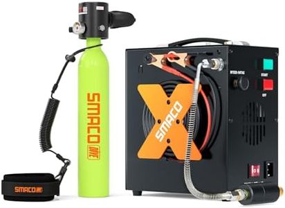 SMACO Mini Scuba Tank 0.5L Portable Small Diving Tank for Underwater Breathing Reusable Diving Cylinder up to 10 Minutes Dive Time Lung Diving Tank Emergency Rescue Pony Bottle S300 D Green