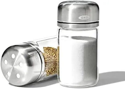 OXO Good Grips Glass Adjustable Salt & Pepper Shaker Set, 3.5 oz Each, Clear